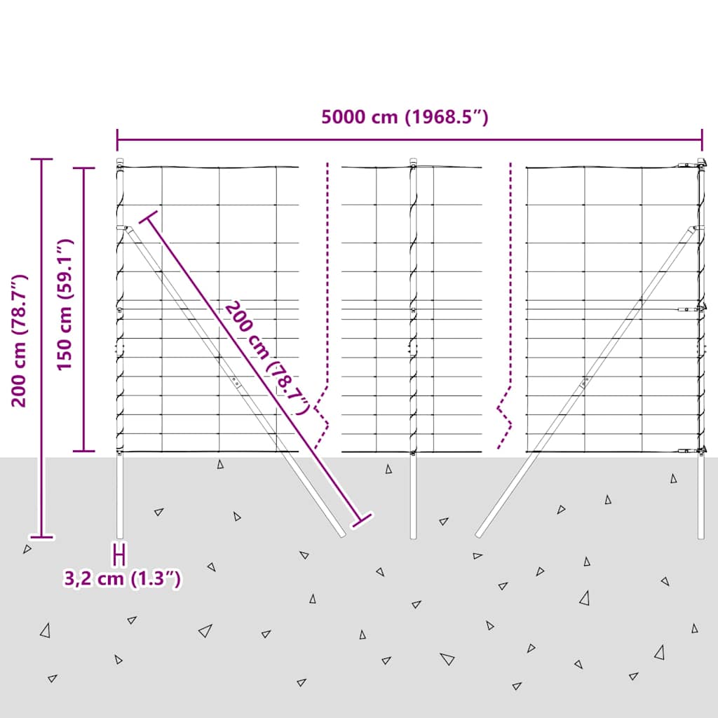 Stup za ogradu Galvanizirano 50 x 1,5 m Čelik