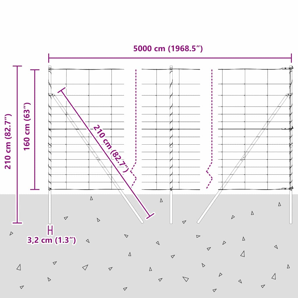 Stup za ogradu Galvanizirano 50 x 1,6 m Čelik
