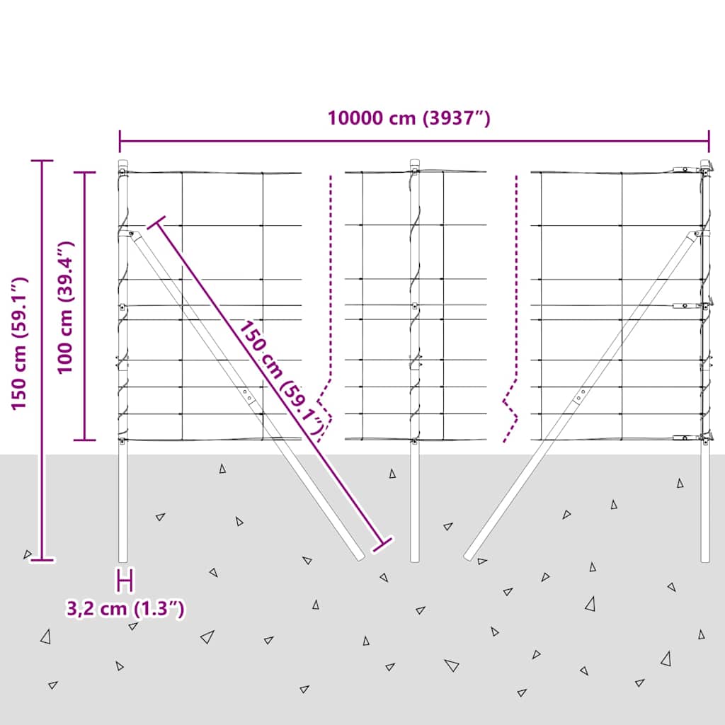 Stup za ogradu Galvanizirano 100 x 1 m Čelik