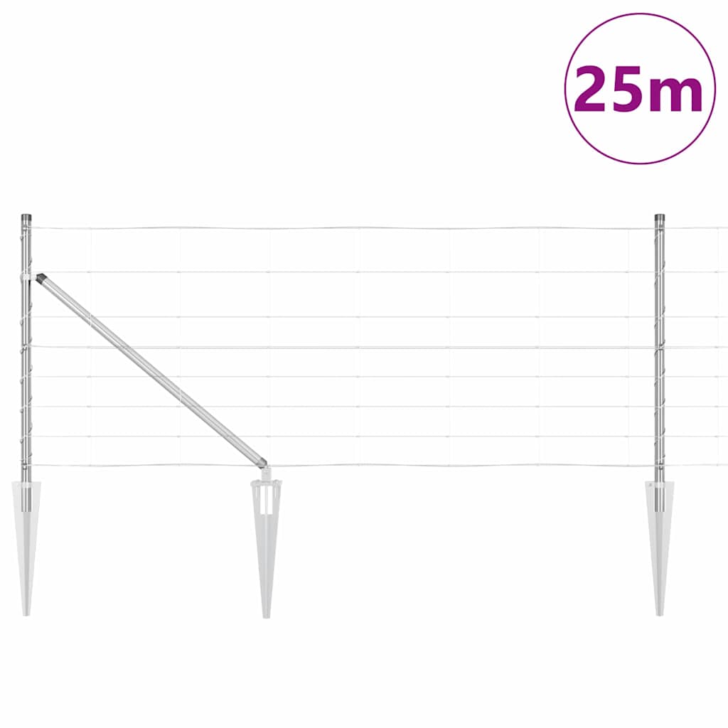 Stup za ogradu Galvanizirano 25 x 0,8 m Čelik