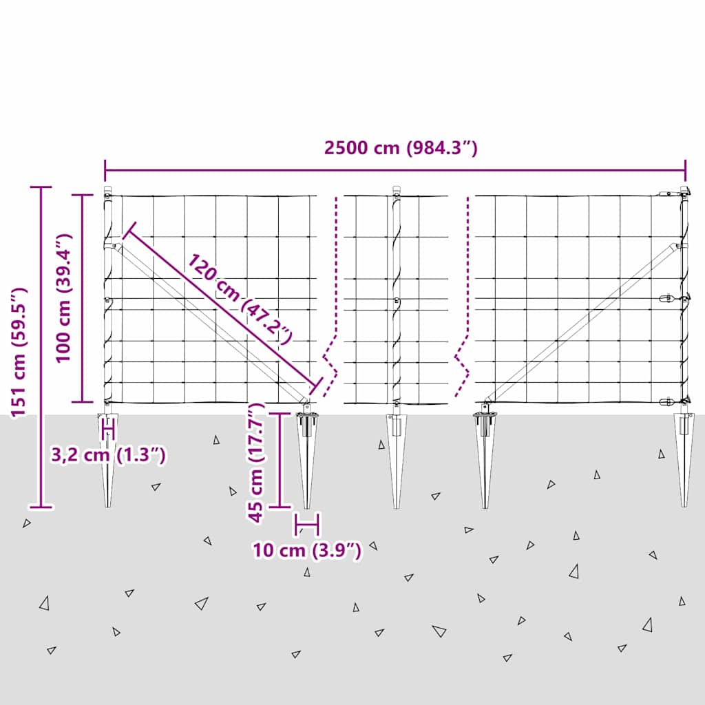 Stup za ogradu Galvanizirano 25 x 1 m Čelik