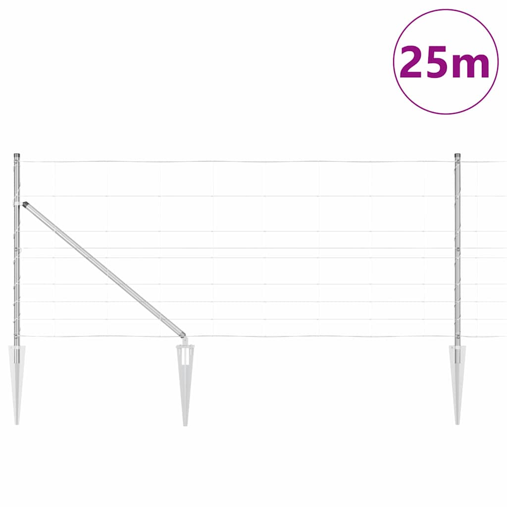 Zavareno žičano ograđivanje s bodljama 25 x 1 m Pocinčani čelik