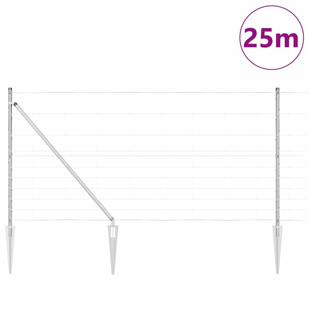 Zavareno žičano ograđivanje s bodljama 25 x 1,2 m Srebrna Mreža