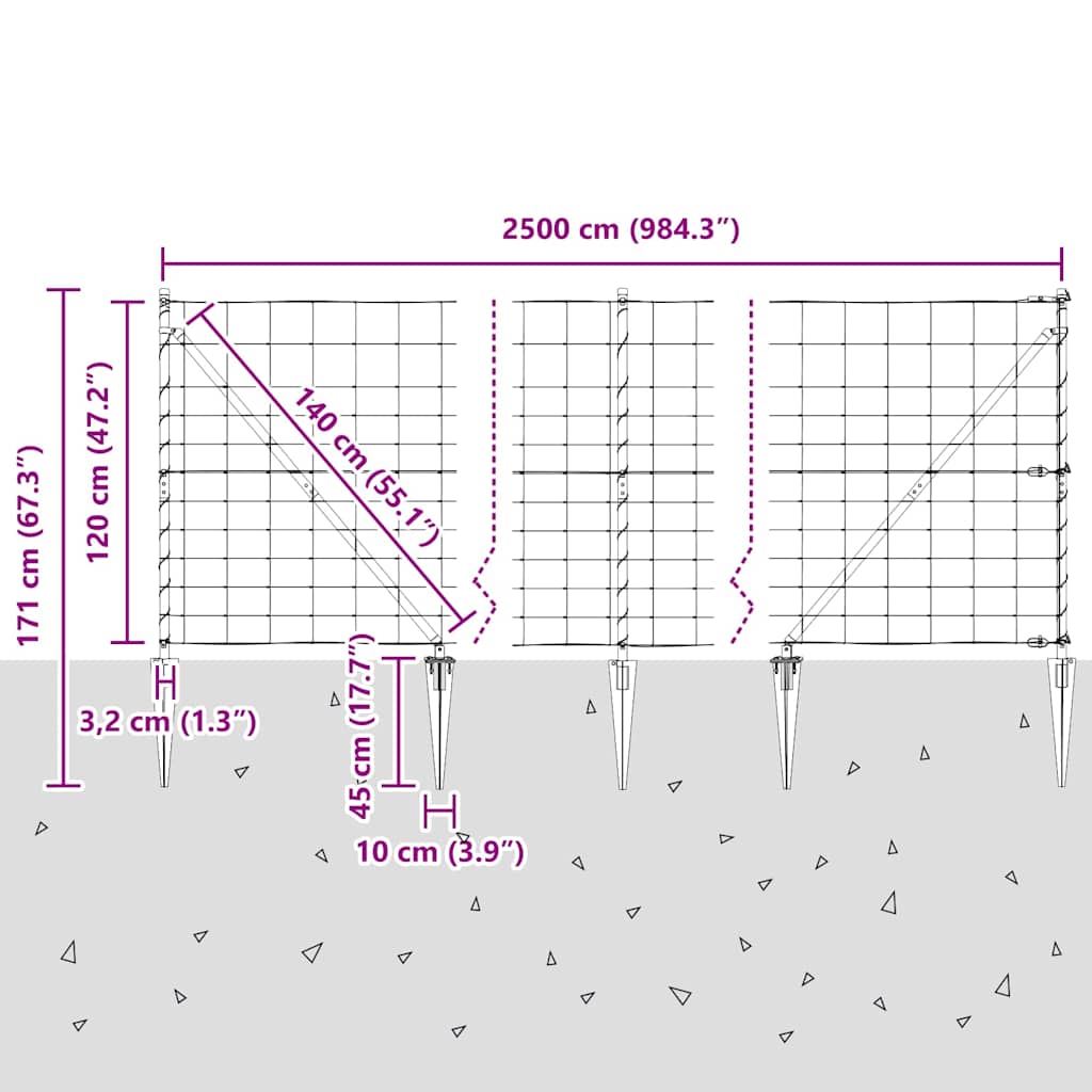 Stup za ogradu Galvanizirano 25 x 1,2 m Čelik