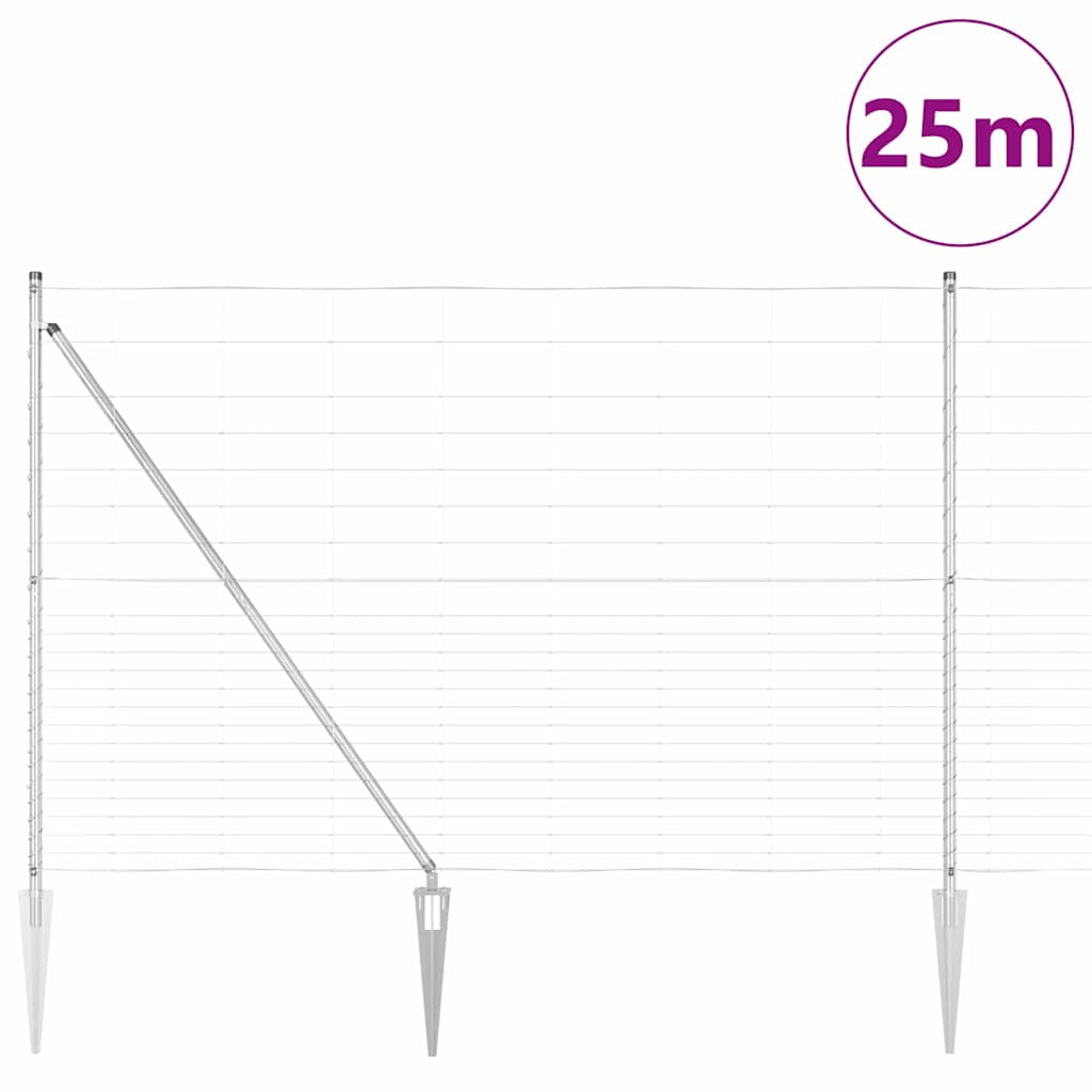 Stup za ogradu Galvanizirano 25 x 1,6 m Čelik