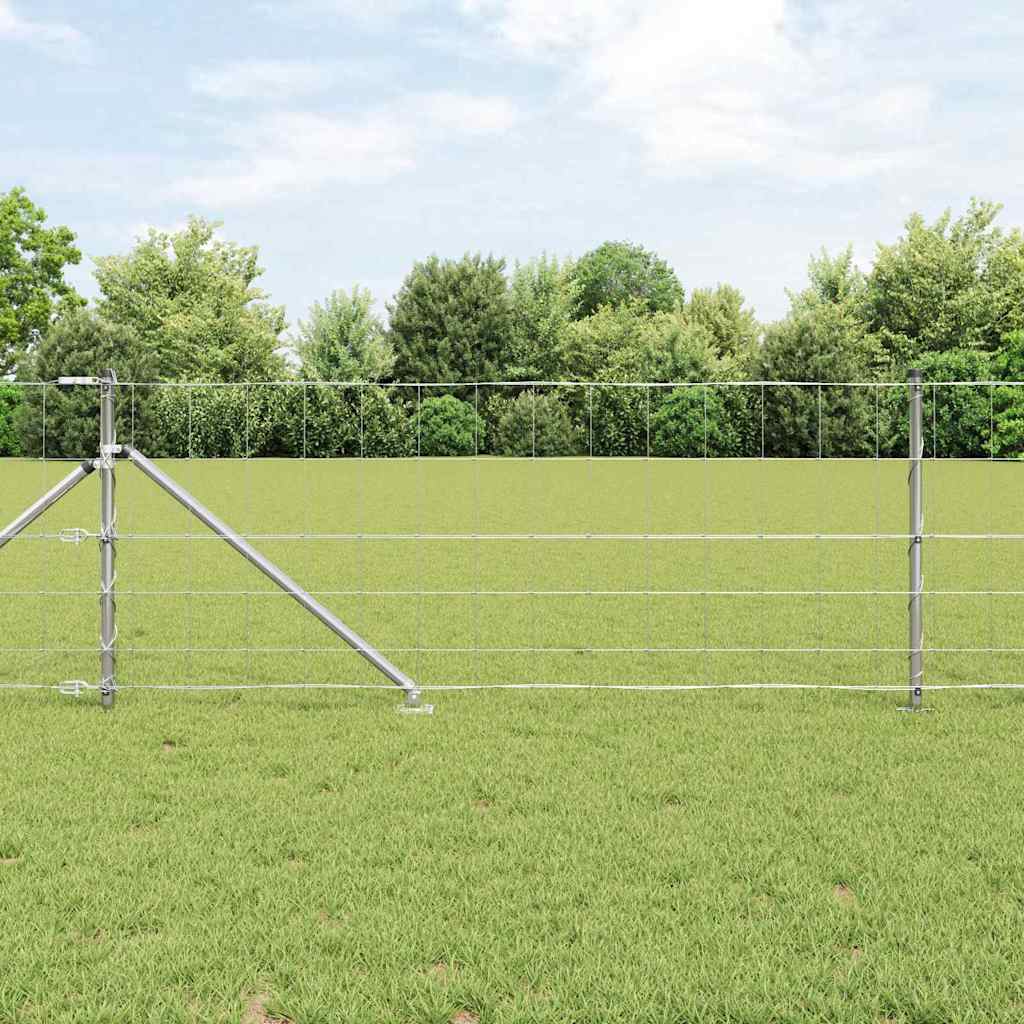 Zavareno žičano ograđivanje s bodljama 100 x 0,8 m Srebrna
