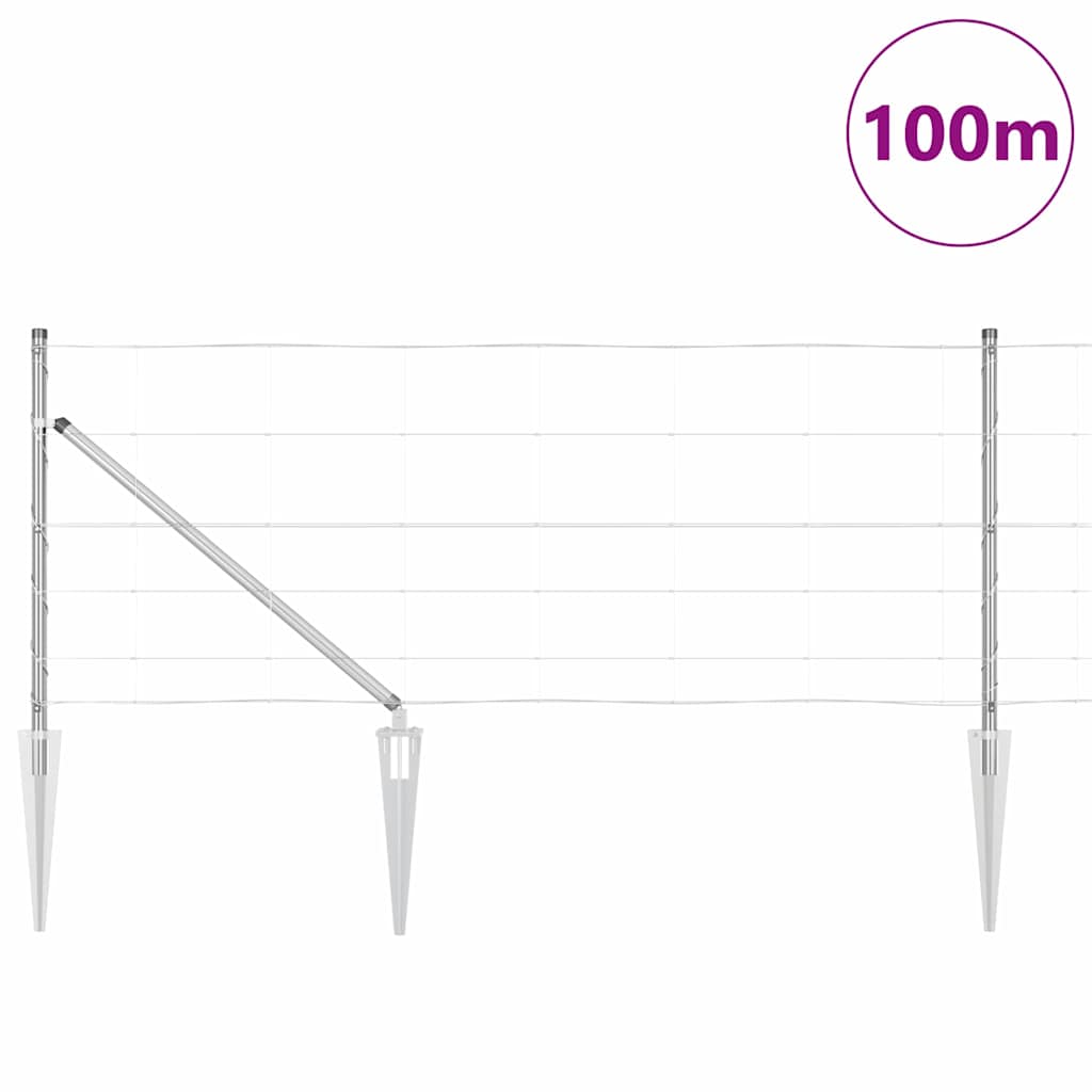 Stup za ogradu Galvanizirano 100 x 0,8 m Čelik