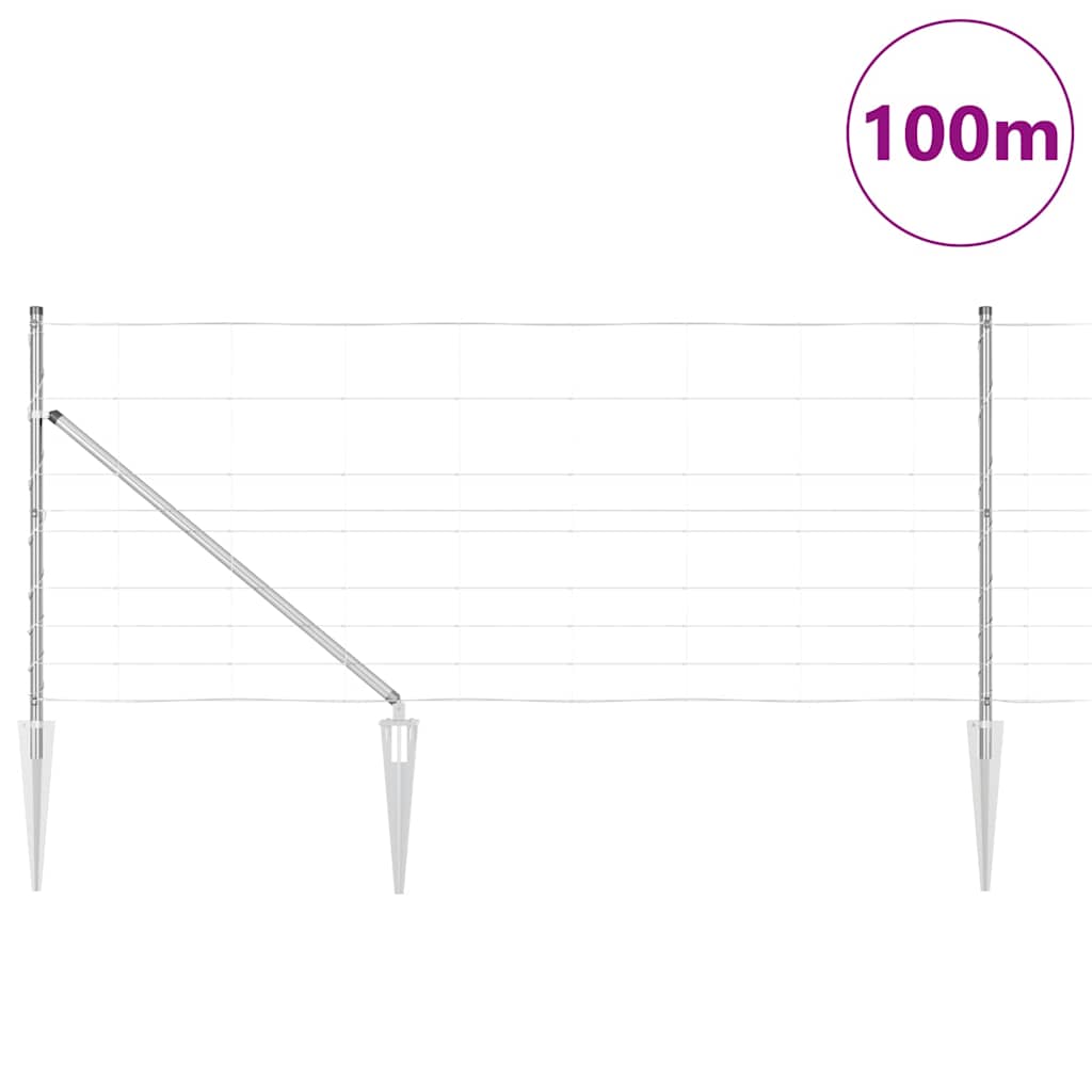 Stup za ogradu Galvanizirano 100 x 1 m Čelik
