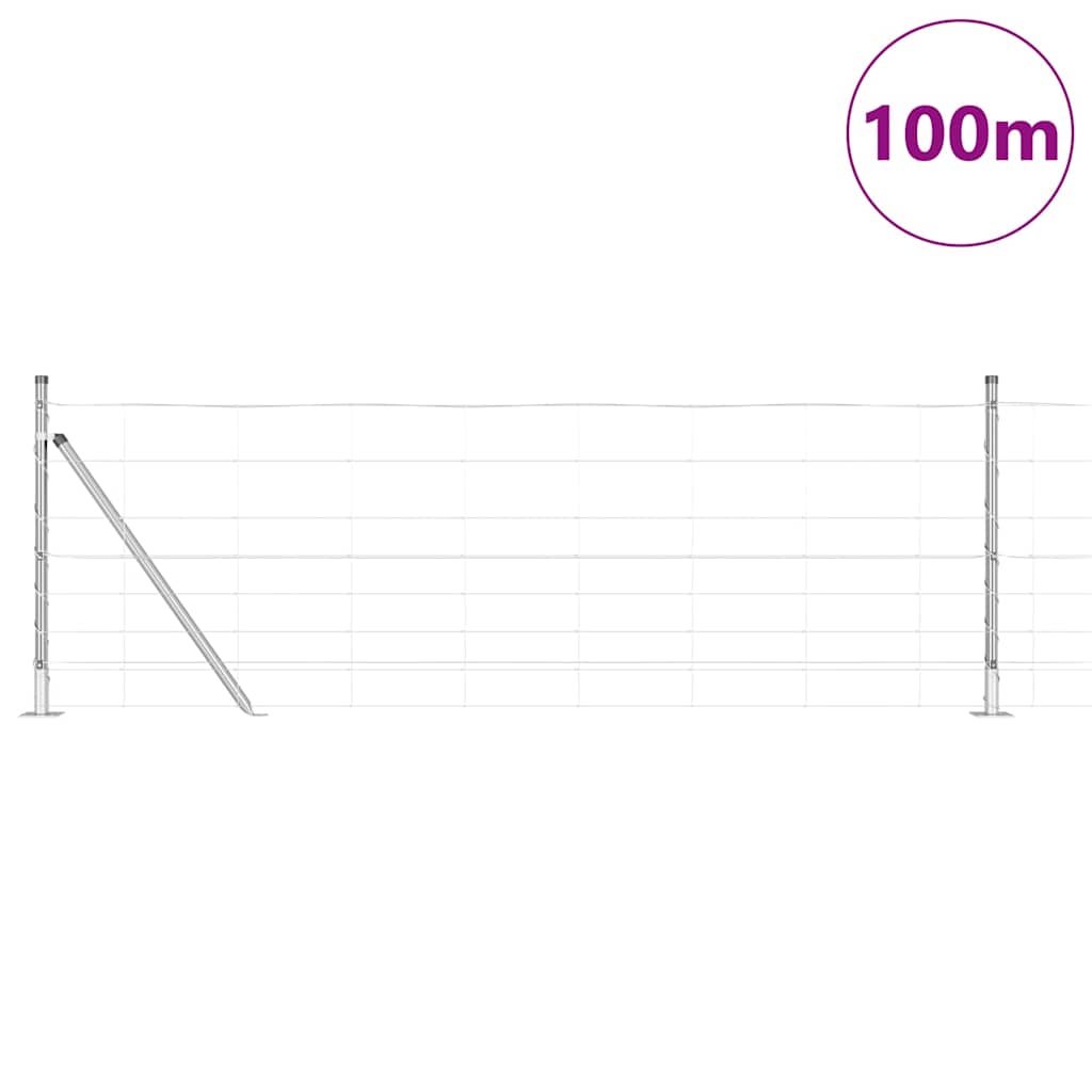 Zavareno žičano ogradno mreža s betonskom podlogom 100 x 0,8 m