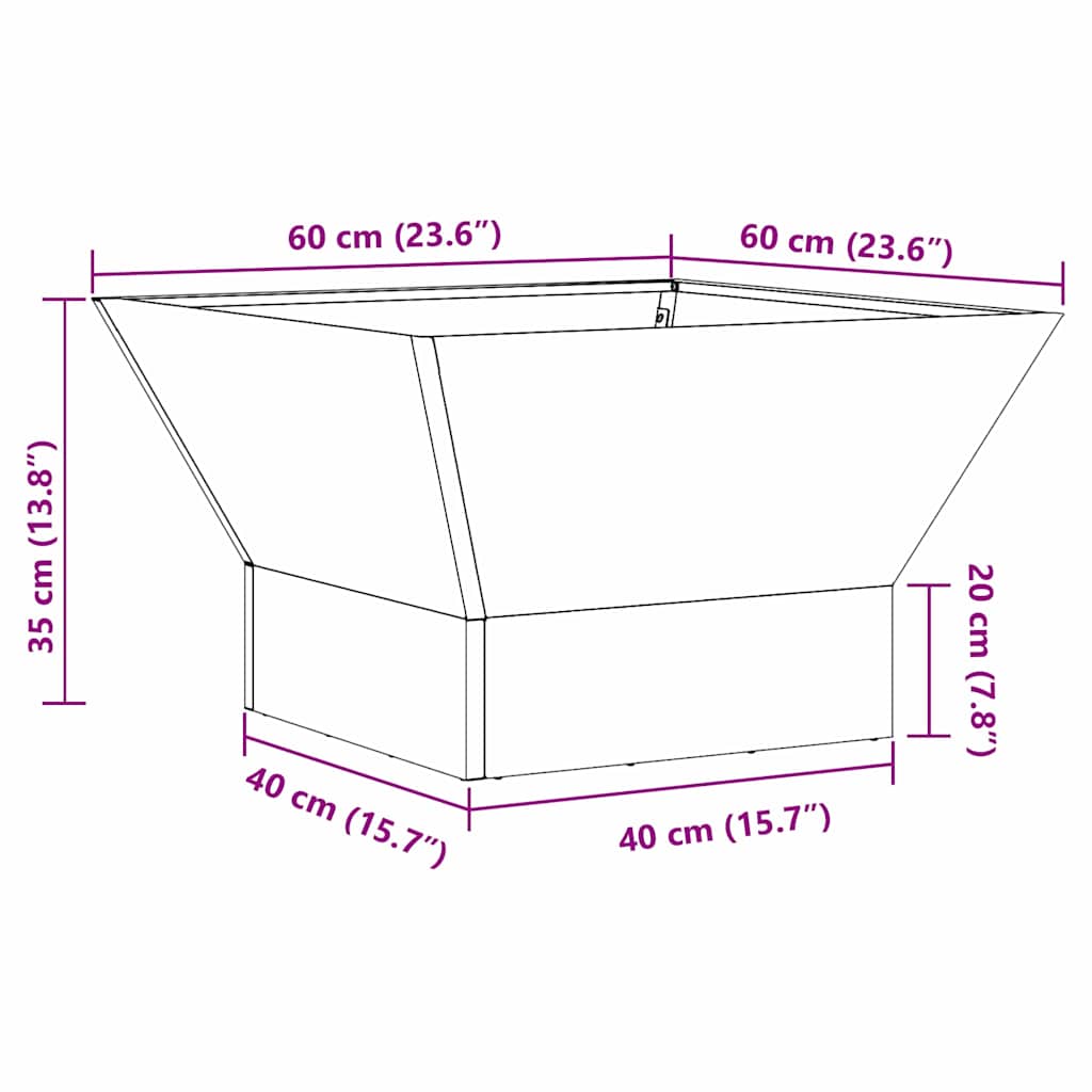 Kamin Crna 60 x 60 x 35 cm Čelik