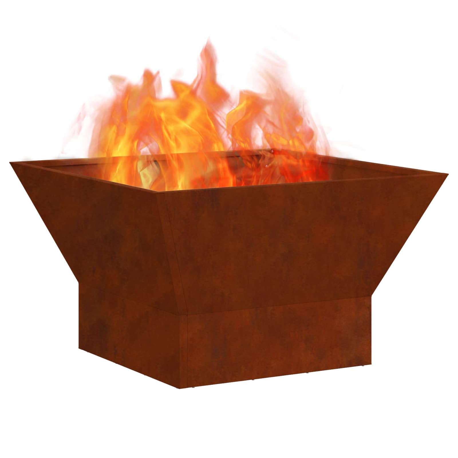 Kamin Smeđa 60 x 60 x 35 cm Čelik otporan na vremenske uvjete