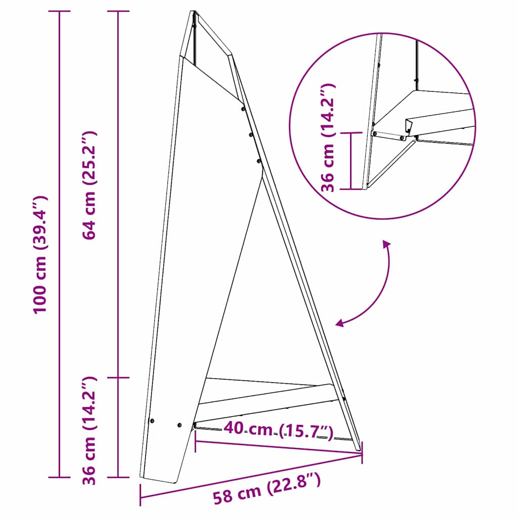 Kamin Crna 58 x 40 x 100 cm Čelik