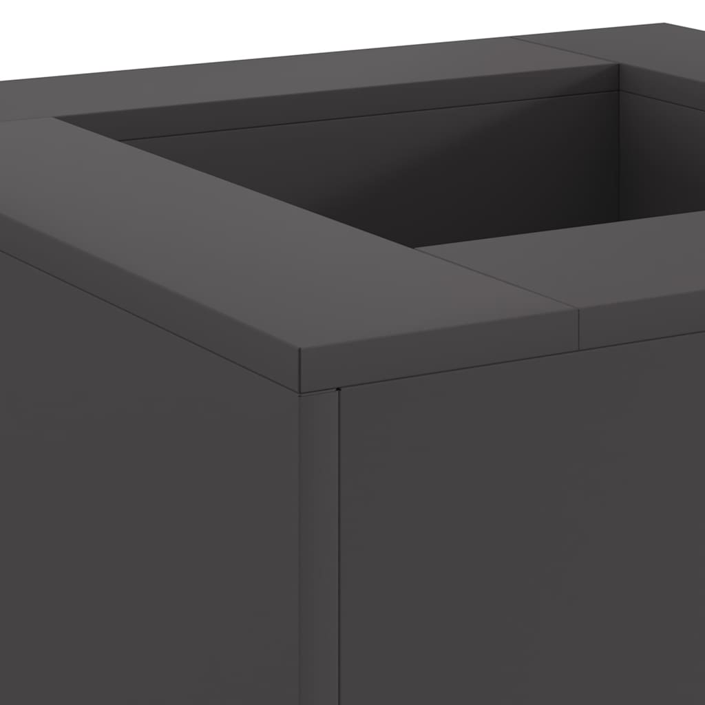 Kamin Crna 60 x 60 x 30 cm Čelik otporan na vremenske uvjete