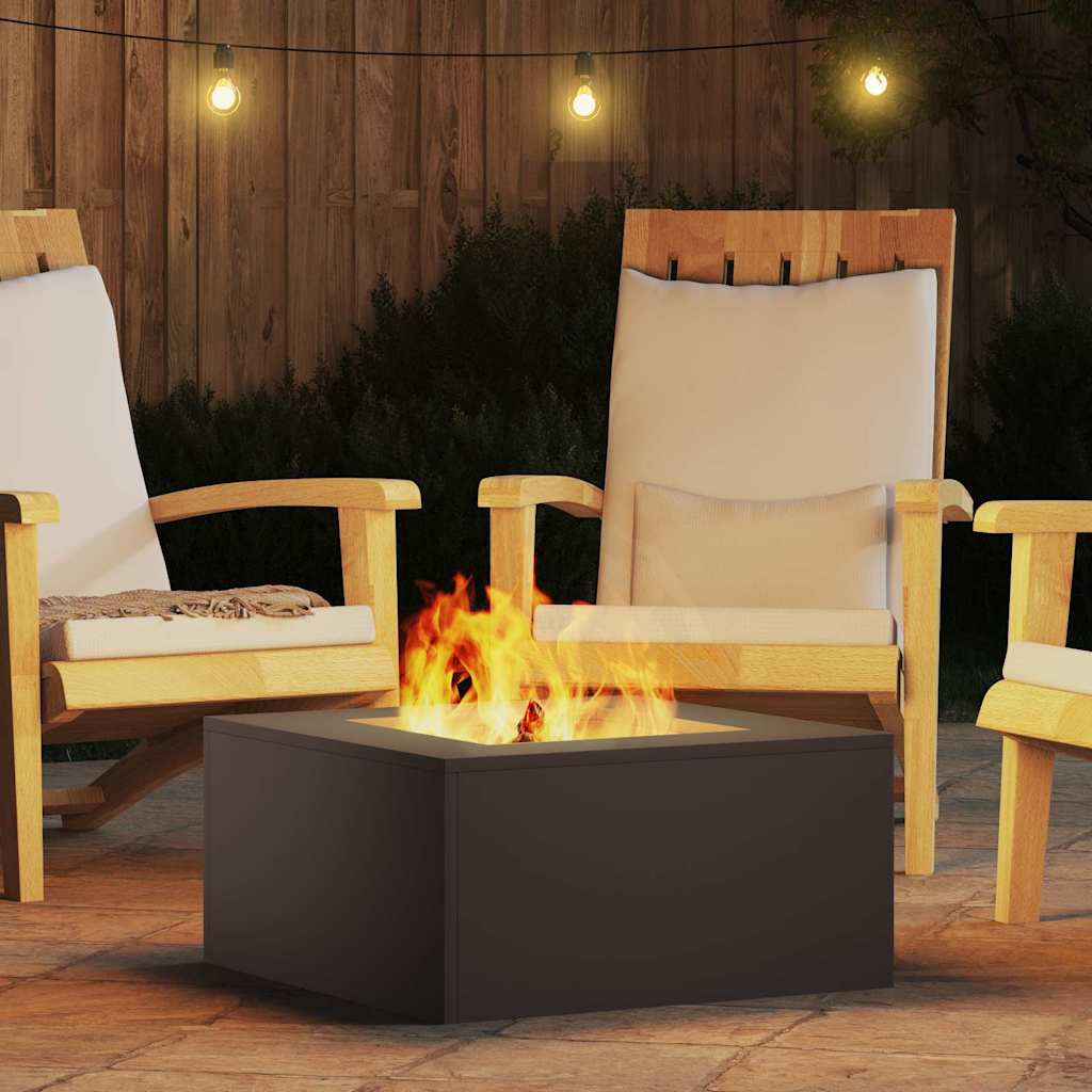 Kamin Crna 60 x 60 x 30 cm Čelik otporan na vremenske uvjete