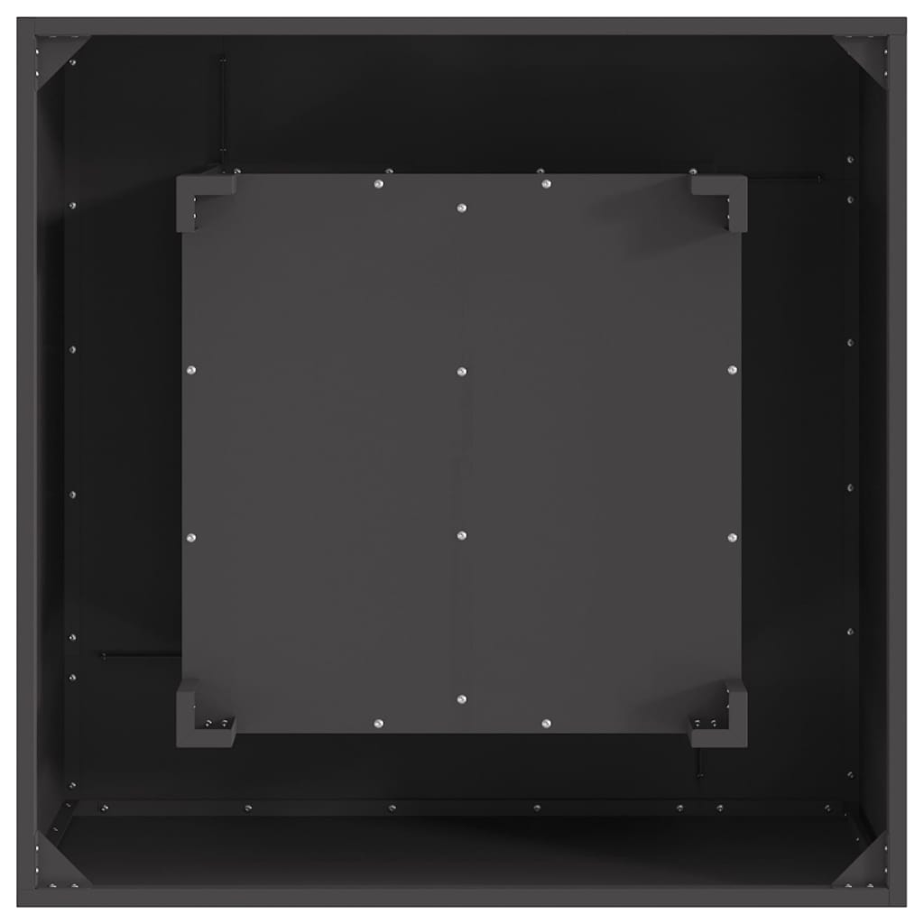 Kamin Crna 80 x 80 x 40 cm Čelik