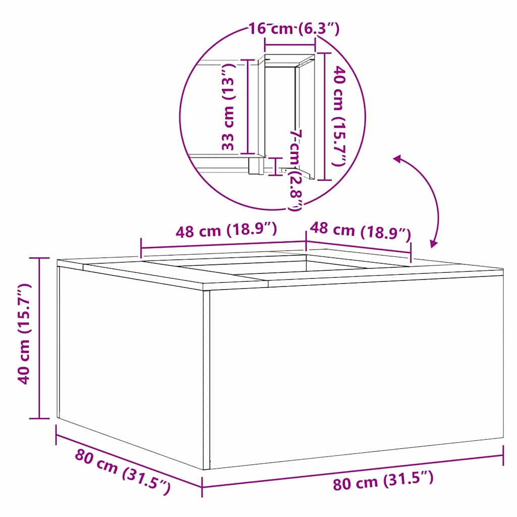 Kamin Crna 80 x 80 x 40 cm Čelik