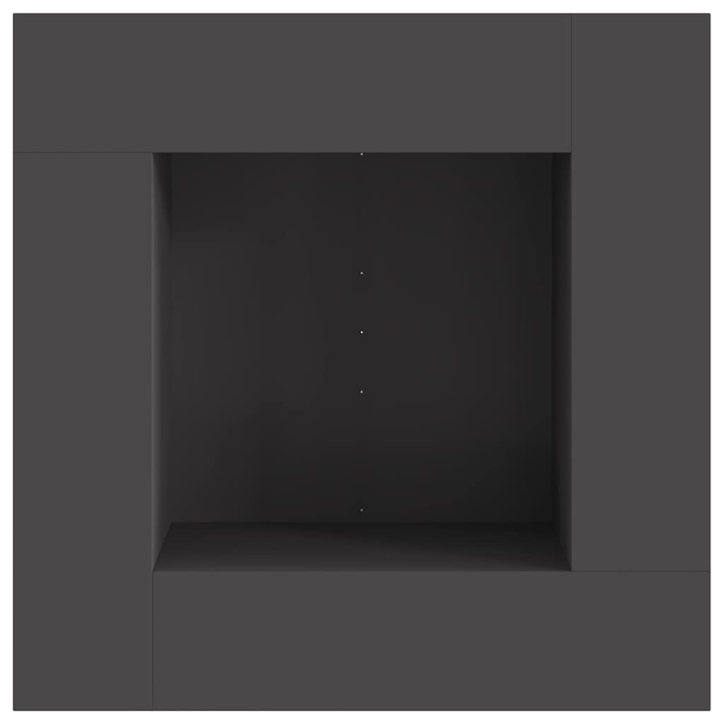 Kamin Crna 80 x 80 x 40 cm Čelik