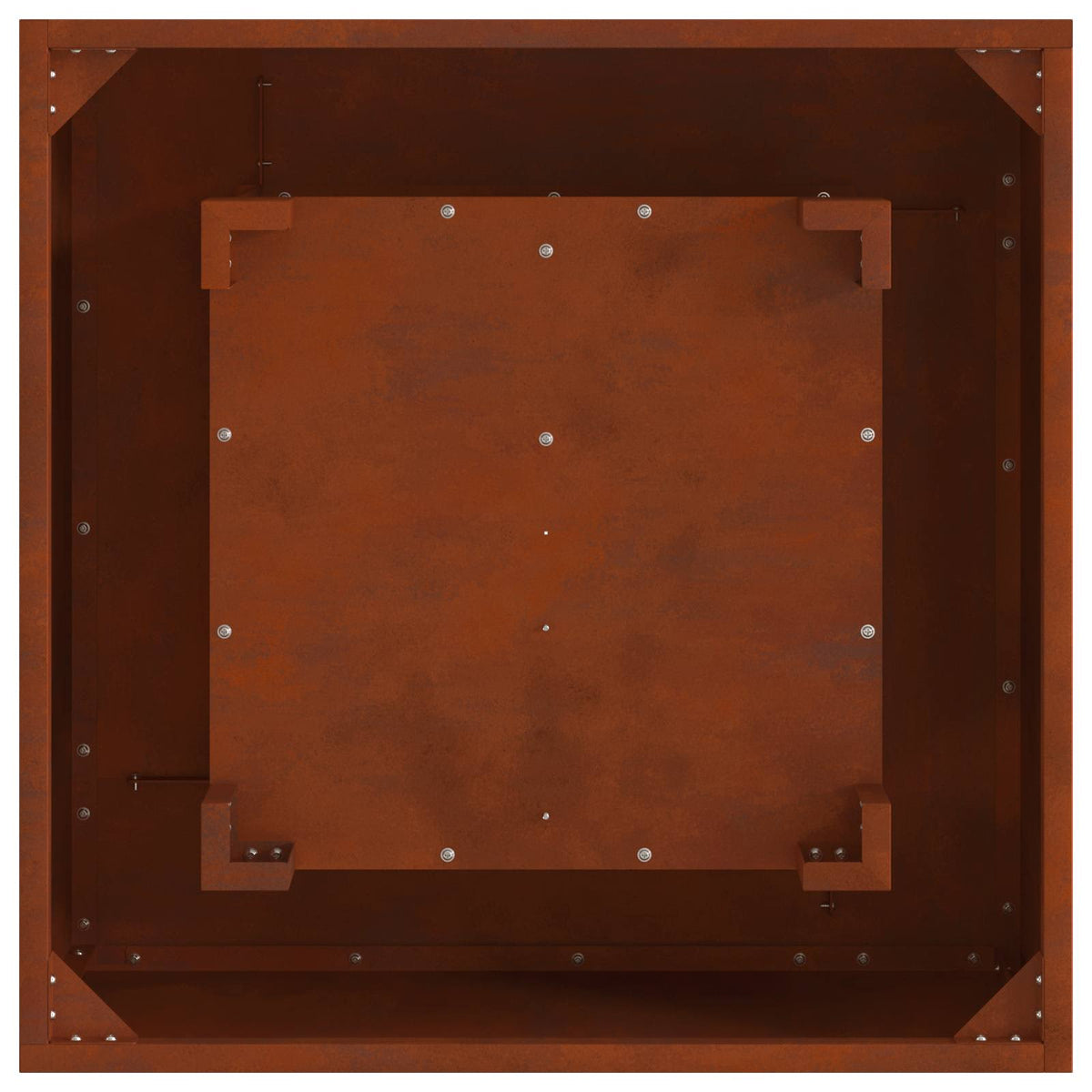 Kamin Rđa 80 x 80 x 40 cm Čelik otporan na vremenske uvjete