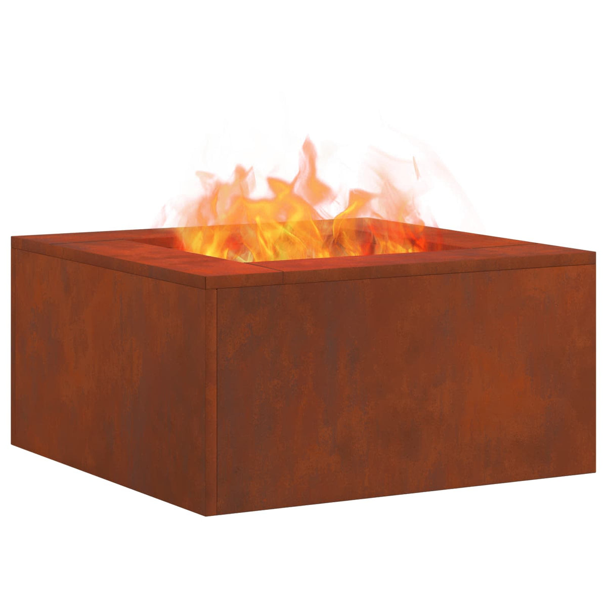 Kamin Rđa 80 x 80 x 40 cm Čelik otporan na vremenske uvjete