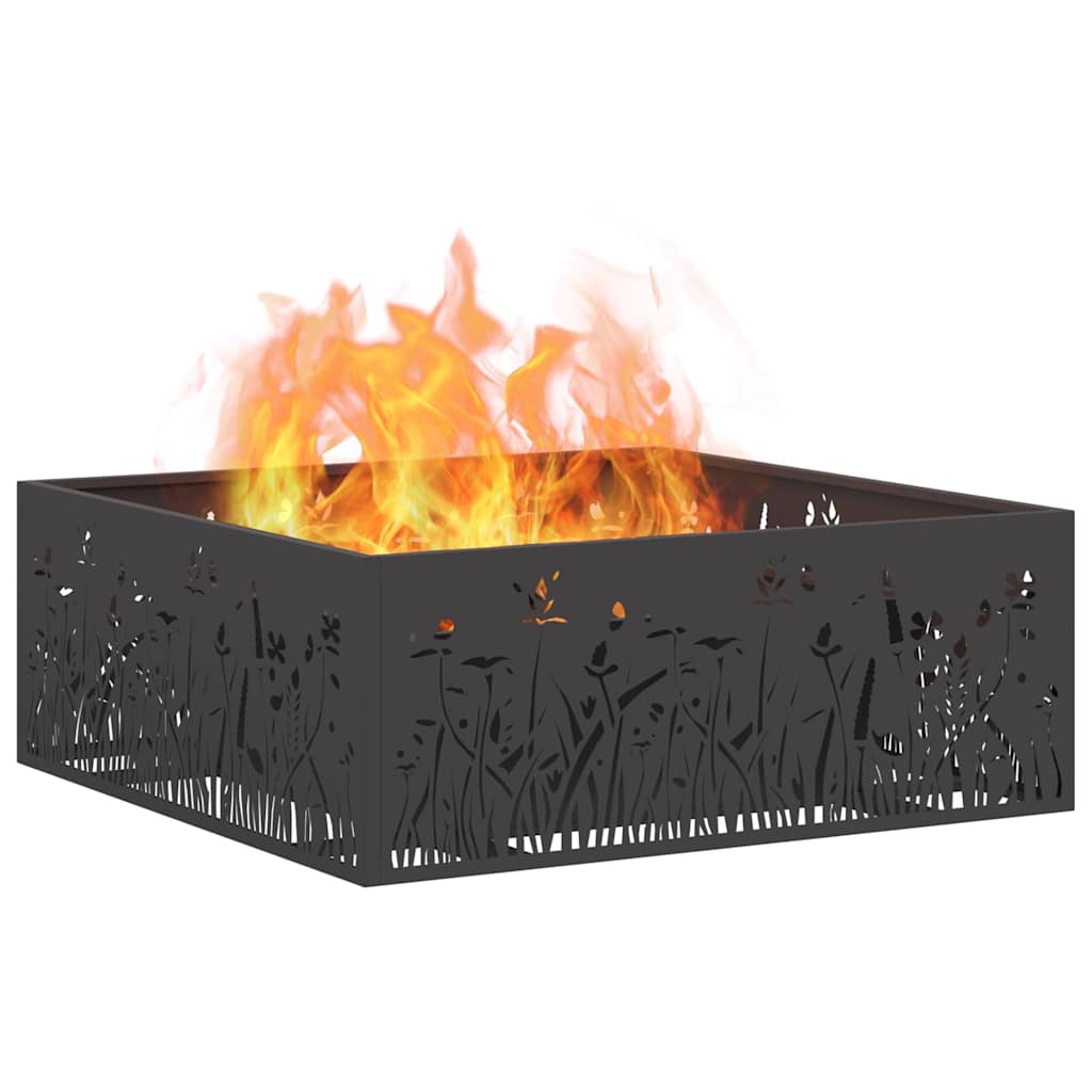 Kamin Crna 80 x 80 x 30 cm Čelik