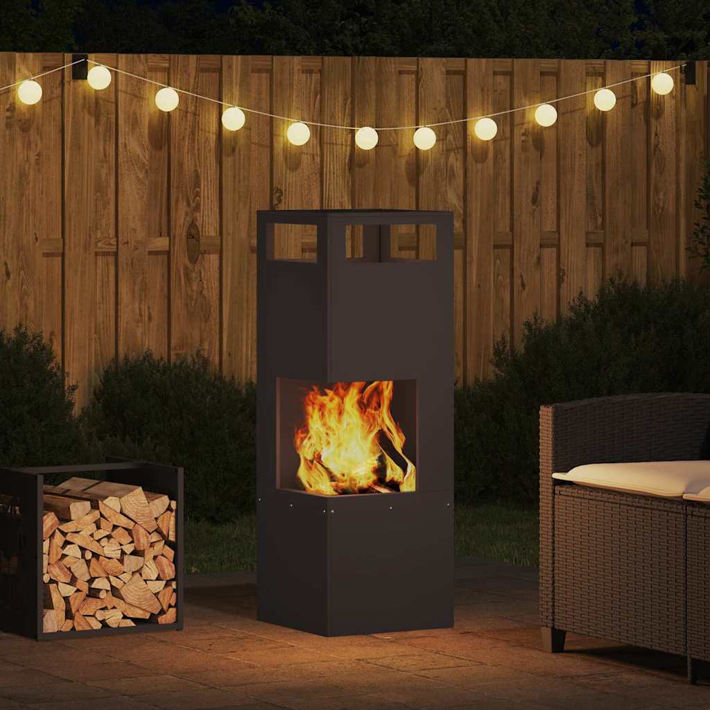 Kamin Crna 35 x 35 x 100 cm Čelik