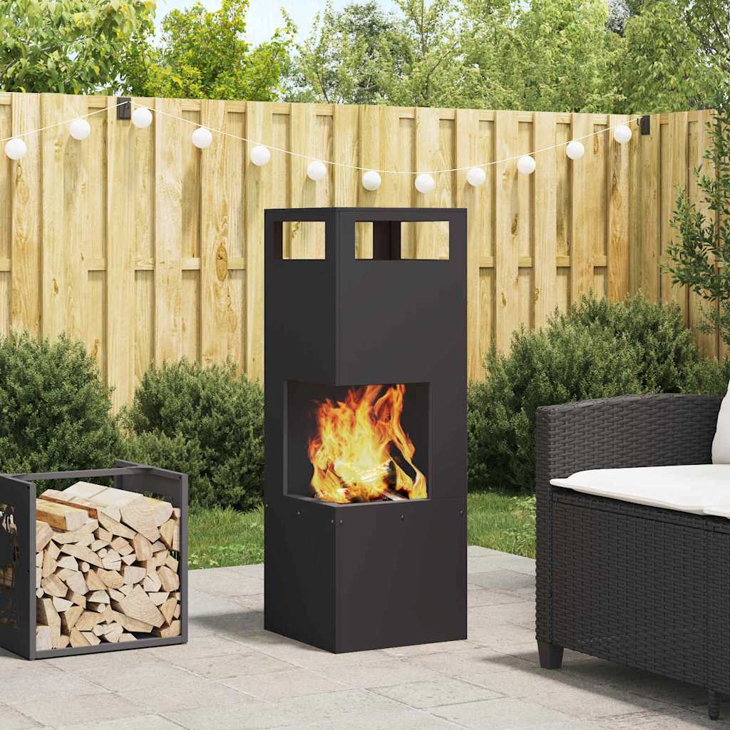 Kamin Crna 35 x 35 x 100 cm Čelik