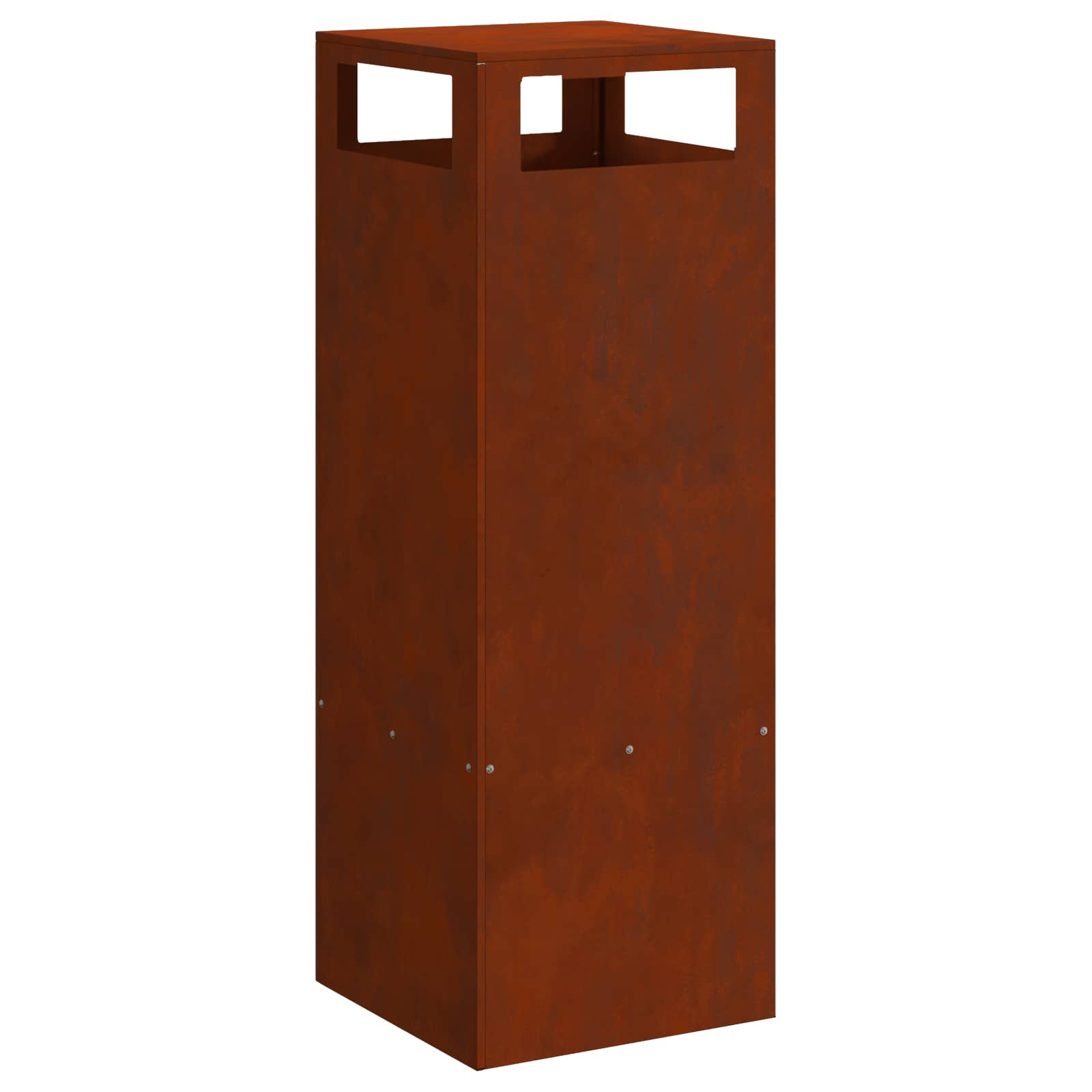 Kamin Smeđa 35 x 35 x 100 cm Čelik otporan na vremenske uvjete
