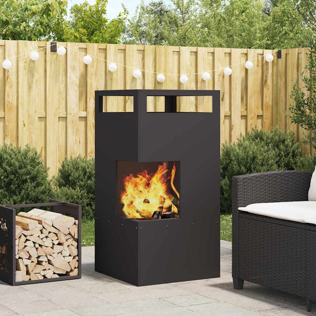 Kamin Crna 50 x 50 x 100 cm Čelik