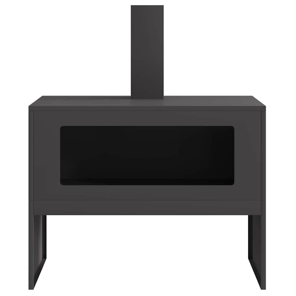 Kamin Crna 80 x 50 x 96 cm Čelična vrata