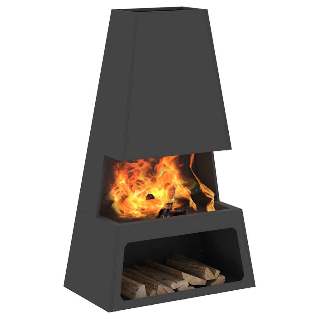 Kamin Crna 60 x 35 x 100 cm Čelik