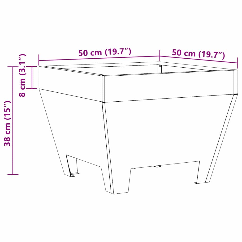 Kamin Crna 50 x 50 x 38 cm Čelik