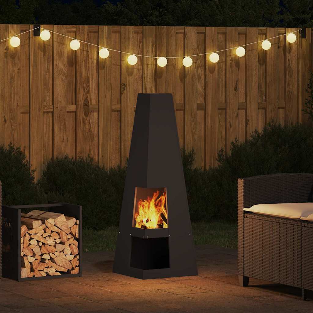 Kamin Crna 35 x 35 x 100 cm Čelik