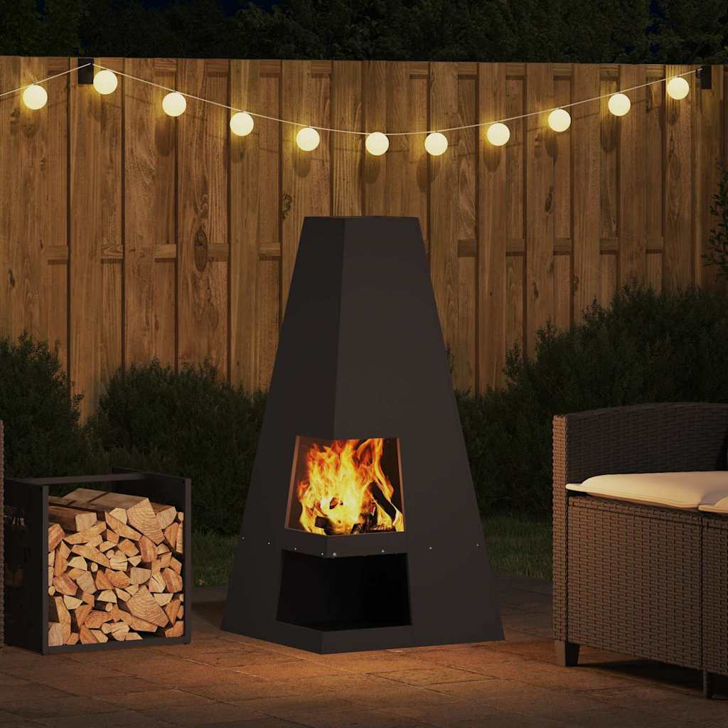 Kamin Crna 50 x 50 x 100 cm Čelik