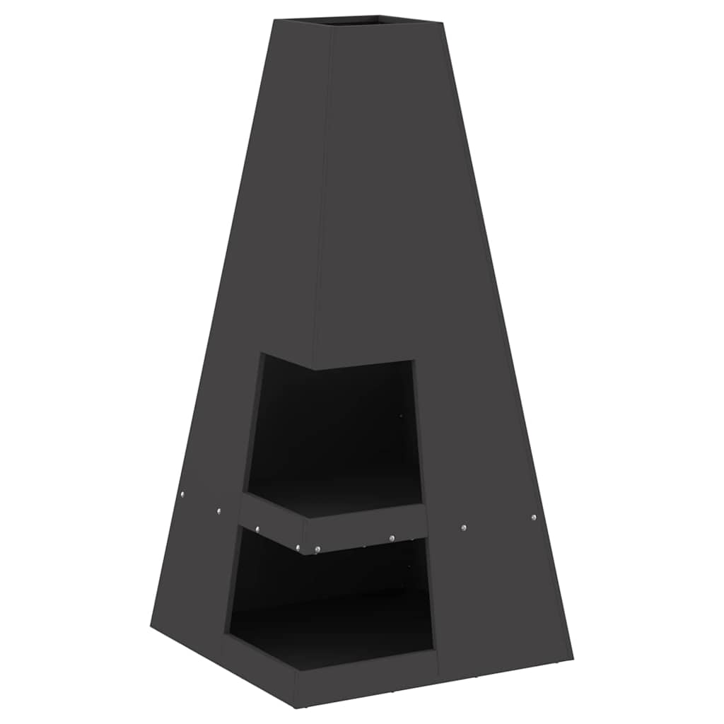 Kamin Crna 50 x 50 x 100 cm Čelik