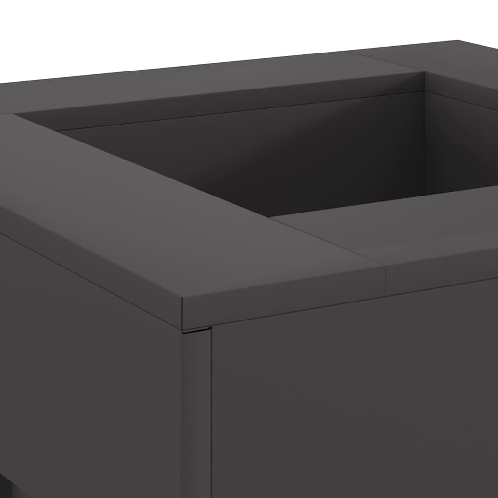 Kamin Crna 60 x 60 x 30 cm Čelik otporan na vremenske uvjete