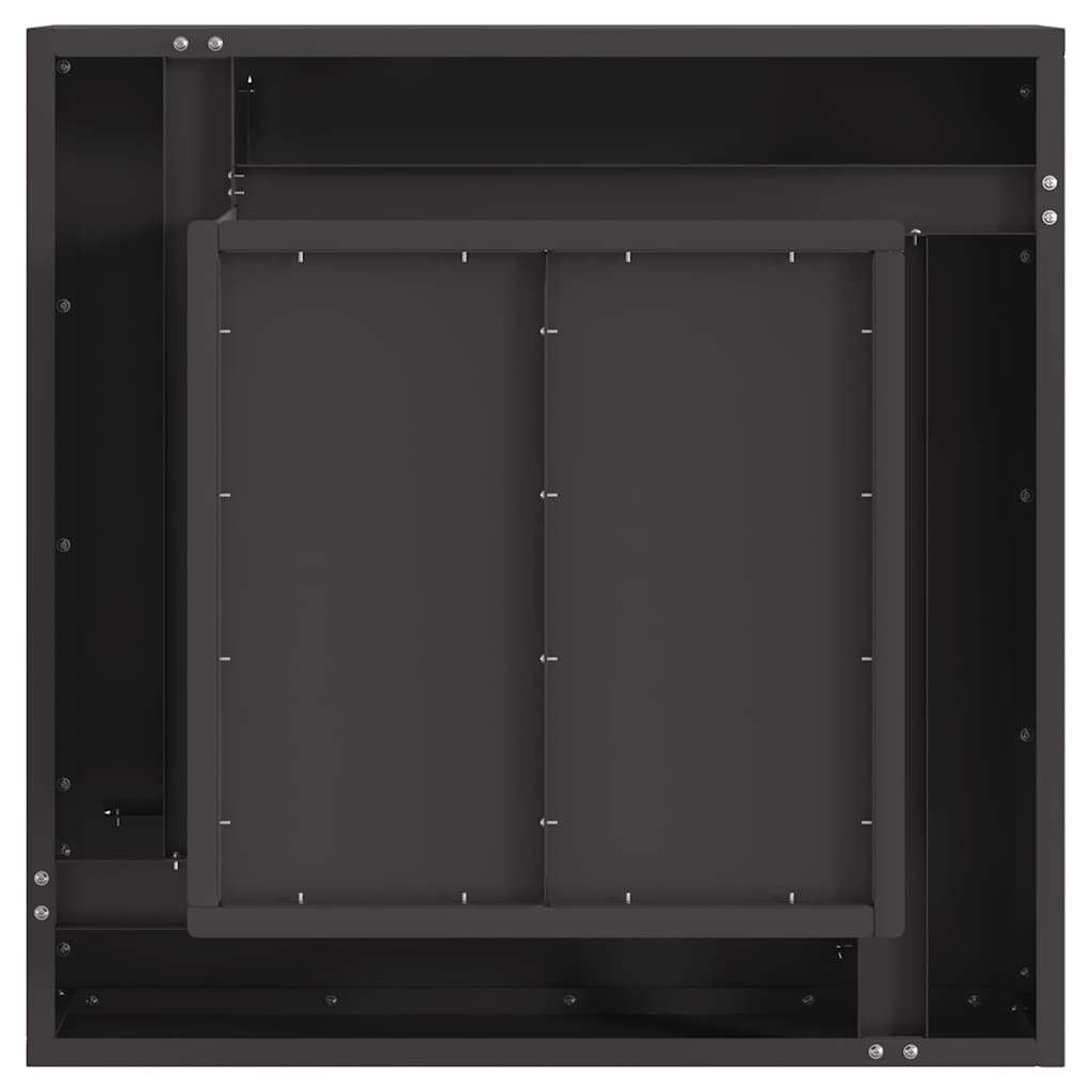 Kamin Crna 60 x 60 x 30 cm Čelik otporan na vremenske uvjete