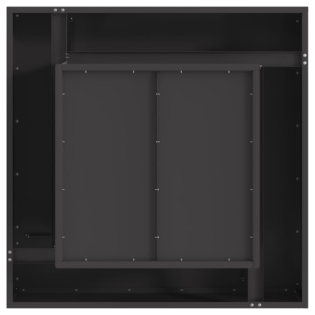 Kamin Crna 80 x 80 x 40 cm Čelik