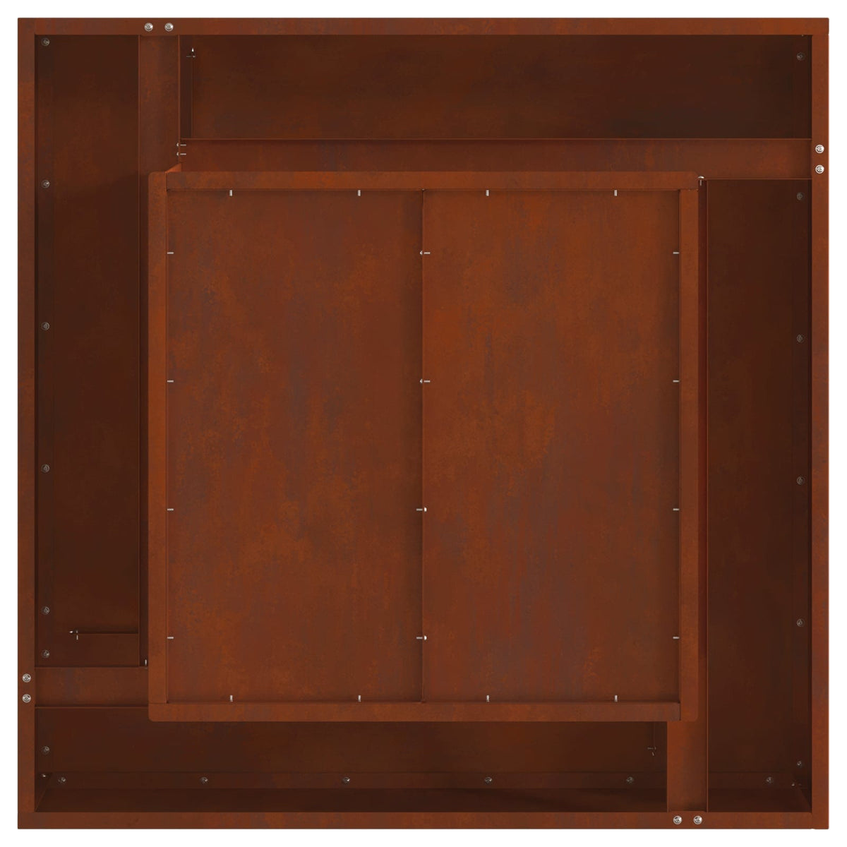 Kamin Smeđa 80 x 80 x 40 cm Čelik otporan na vremenske uvjete