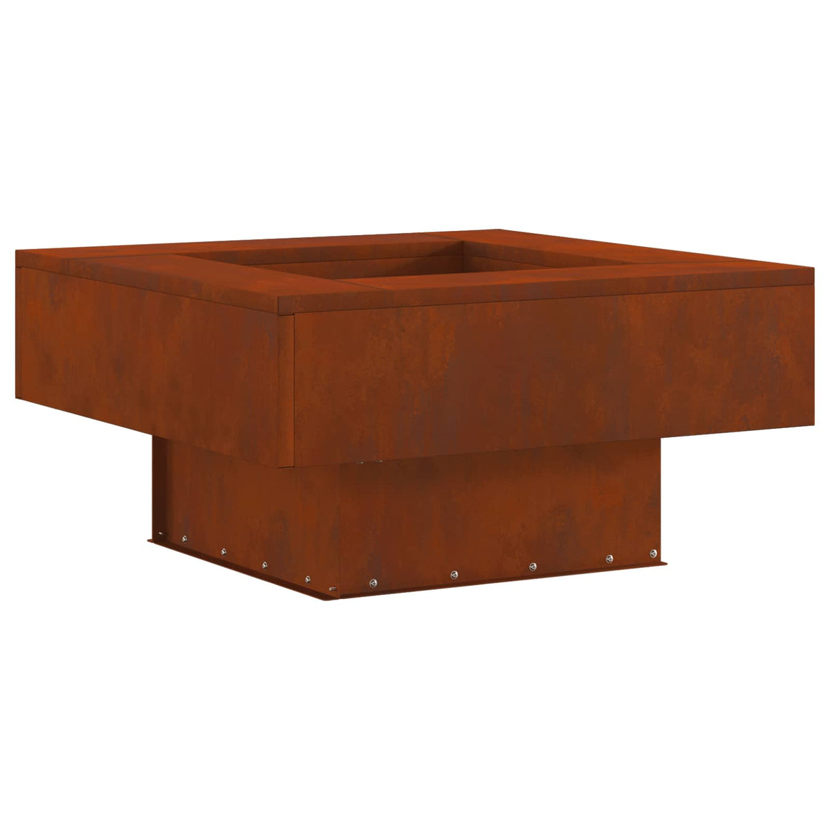 Kamin Smeđa 80 x 80 x 40 cm Čelik otporan na vremenske uvjete