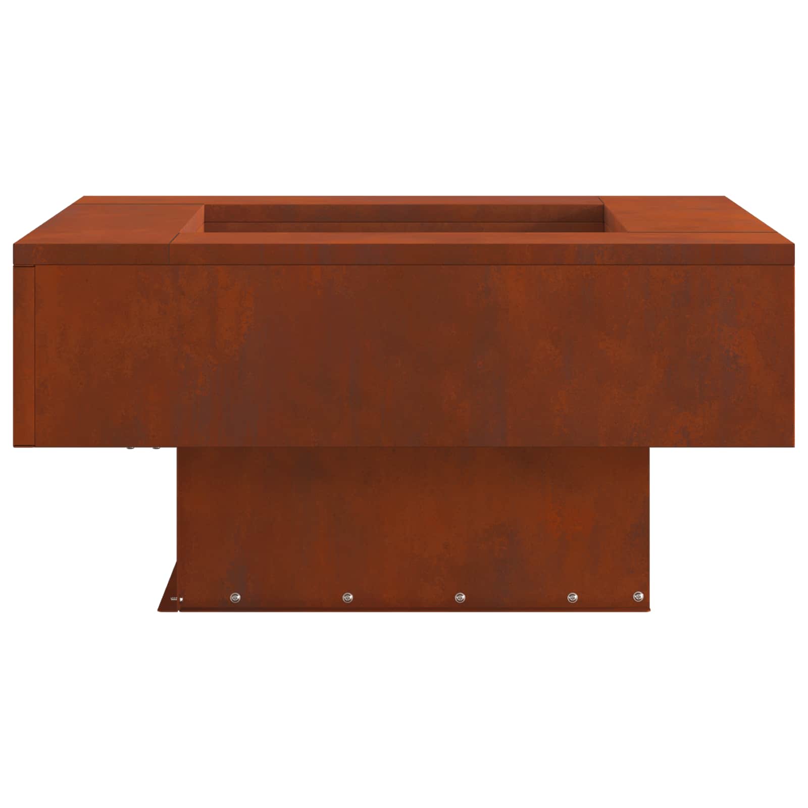 Kamin Smeđa 80 x 80 x 40 cm Čelik otporan na vremenske uvjete