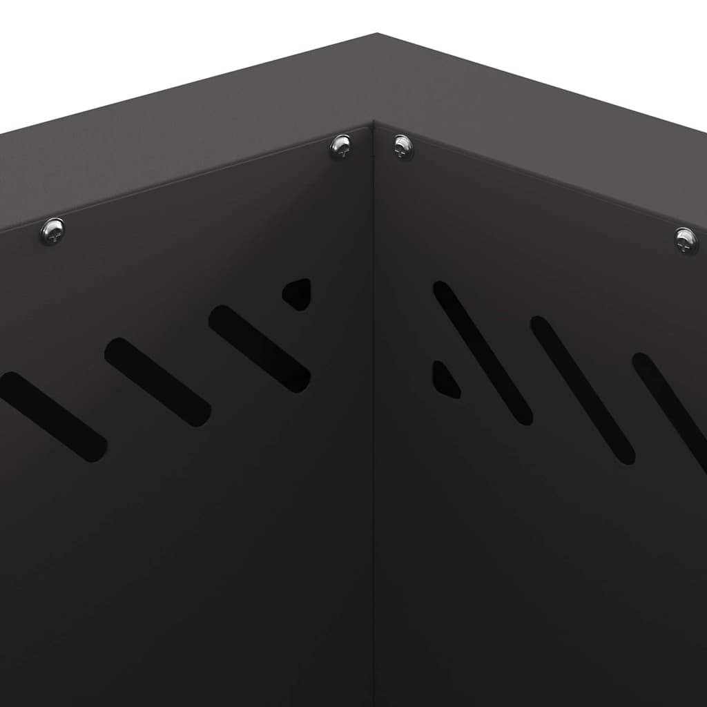 Oganj bez dima Crna 48 x 48 x 51 cm Čelik