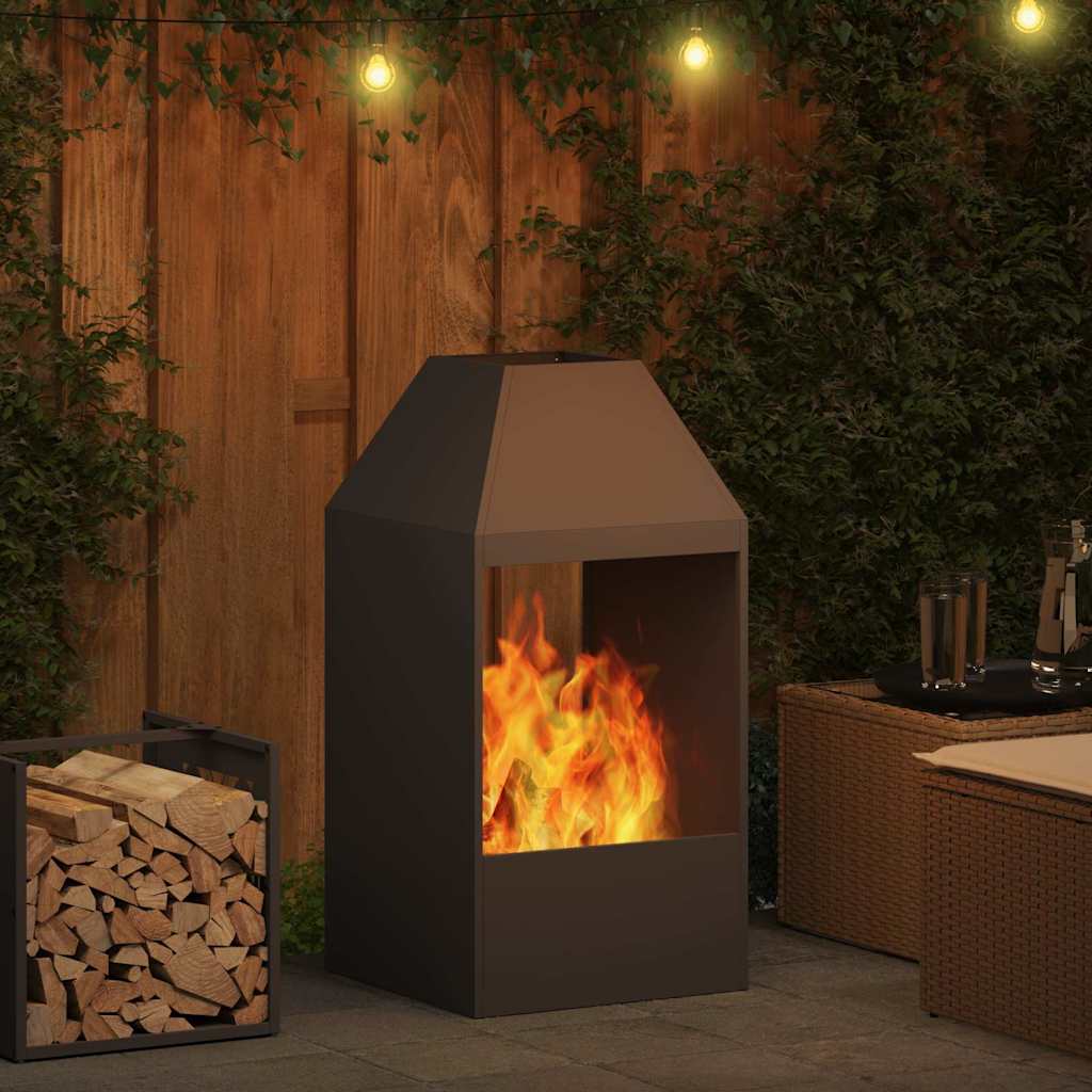 Kamin Crna 50 x 50 x 100 cm Čelik