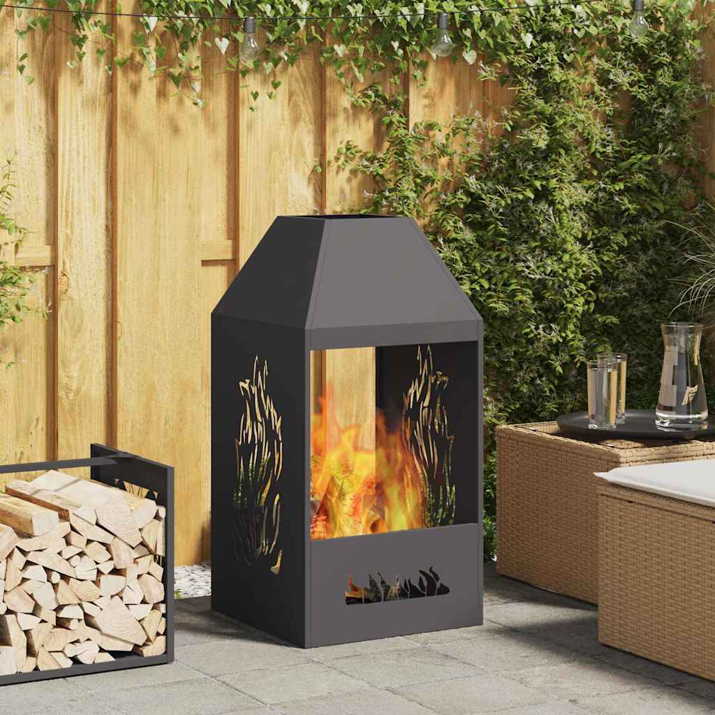 Kamin Crna 50 x 50 x 100 cm Čelik