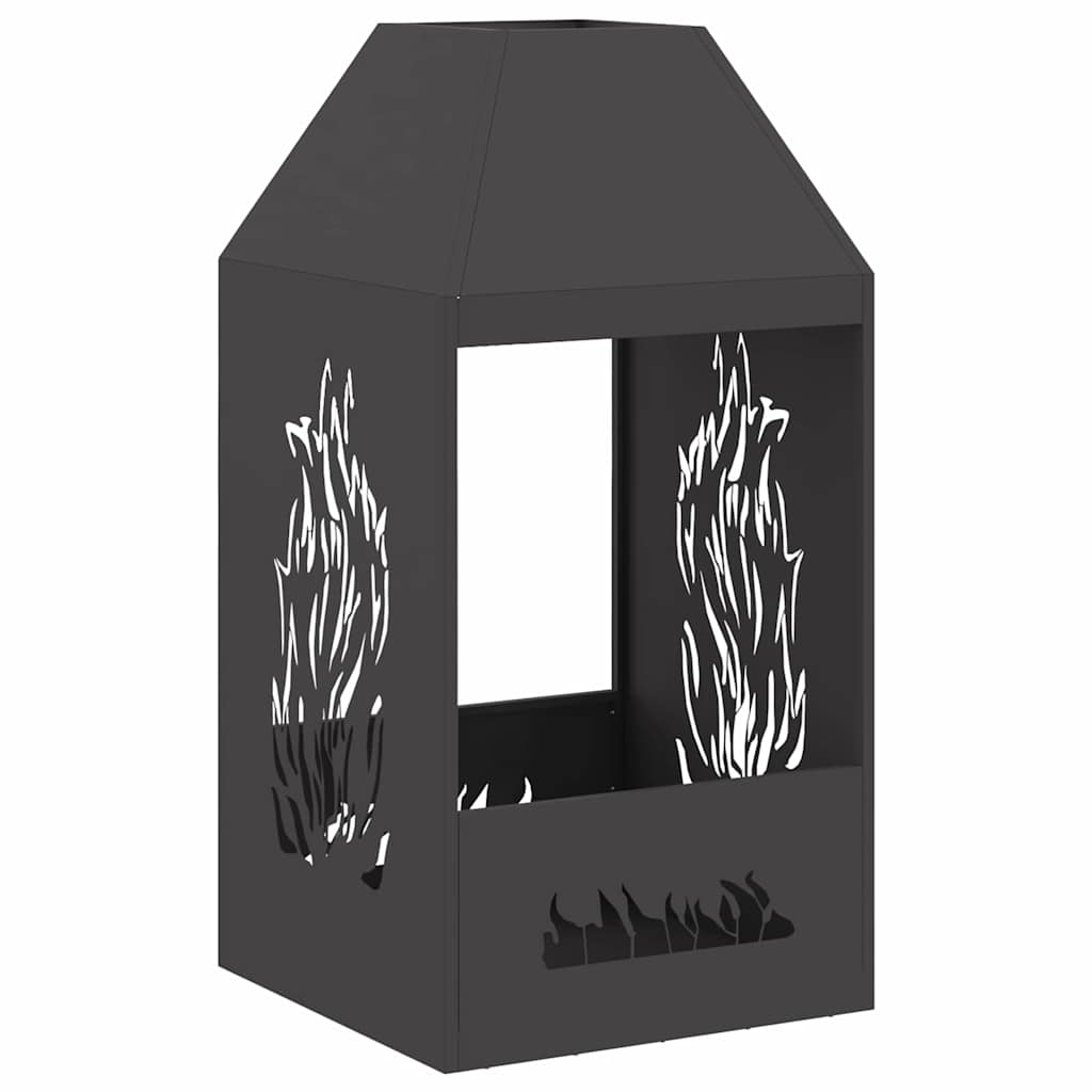Kamin Crna 50 x 50 x 100 cm Čelik