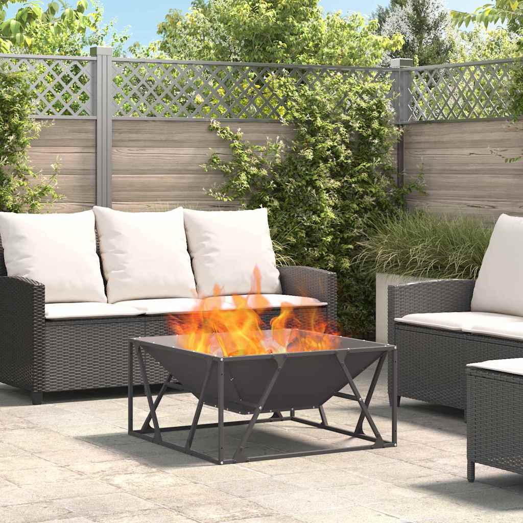 Kamin Crna 80 x 80 x 40 cm Čelik