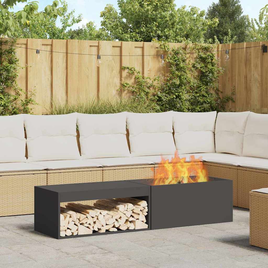 Kamin Crna 160 x 45 x 35 cm Čelik