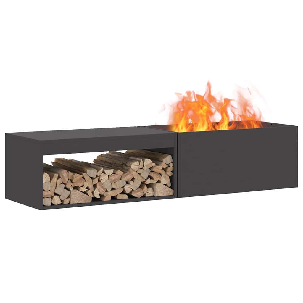 Kamin Crna 160 x 45 x 35 cm Čelik