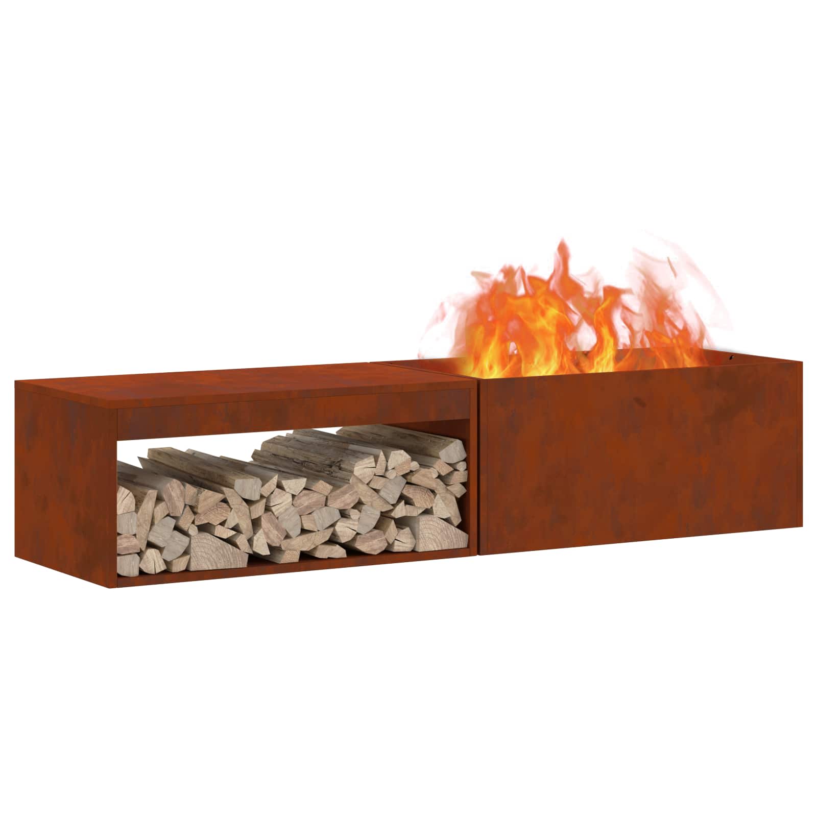 Kamin Smeđa 160 x 45 x 35 cm Čelik