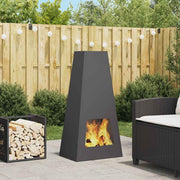 Kamin Crna Veličina 50 x 35 x 100 cm Čelik