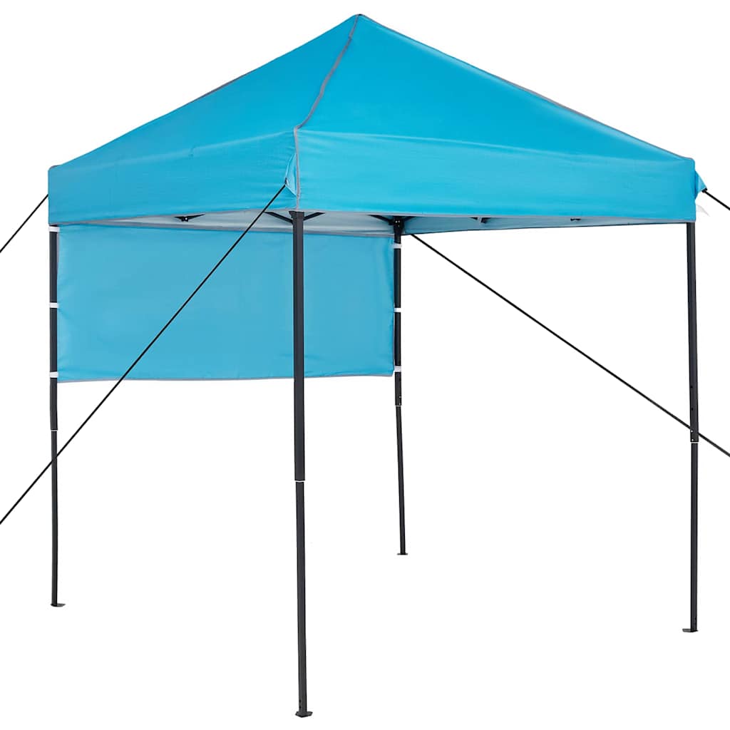 Šator s nadstrešnicom Plava 194 x 194 x 251 cm tkanina